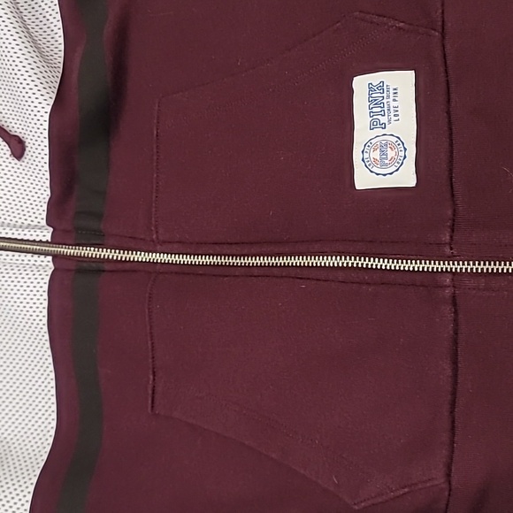 Victoria Secret "PINK" Popular Women's Burgundy Hoodie - Picture 11 of 12